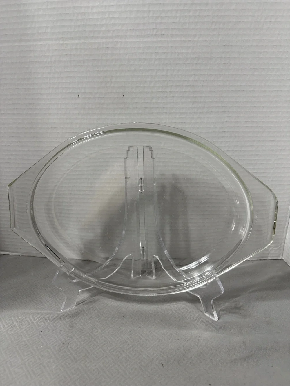 Vintage Pyrex Snowflake Cinderella Divided Casserole Dish with Clear Glass Lid